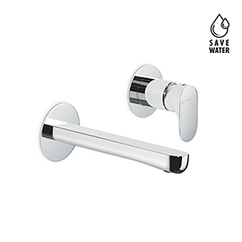 External part basin group consisting of: single-lever wall mixer without pop-up waste set. 