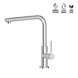 Single-lever sink mixer with swivel spout